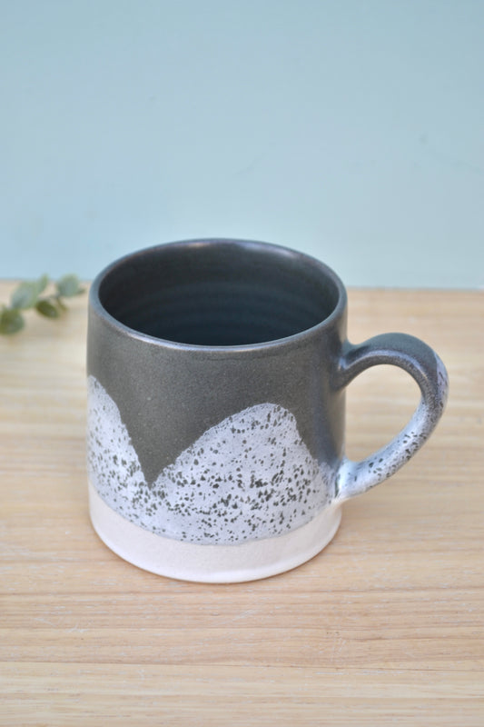 Mug- Charcoal and white
