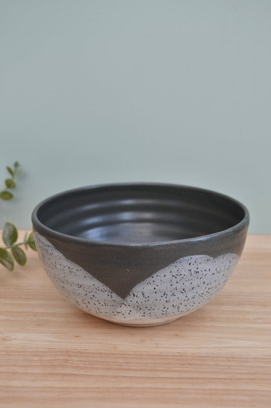 Bowl- Charcoal and White
