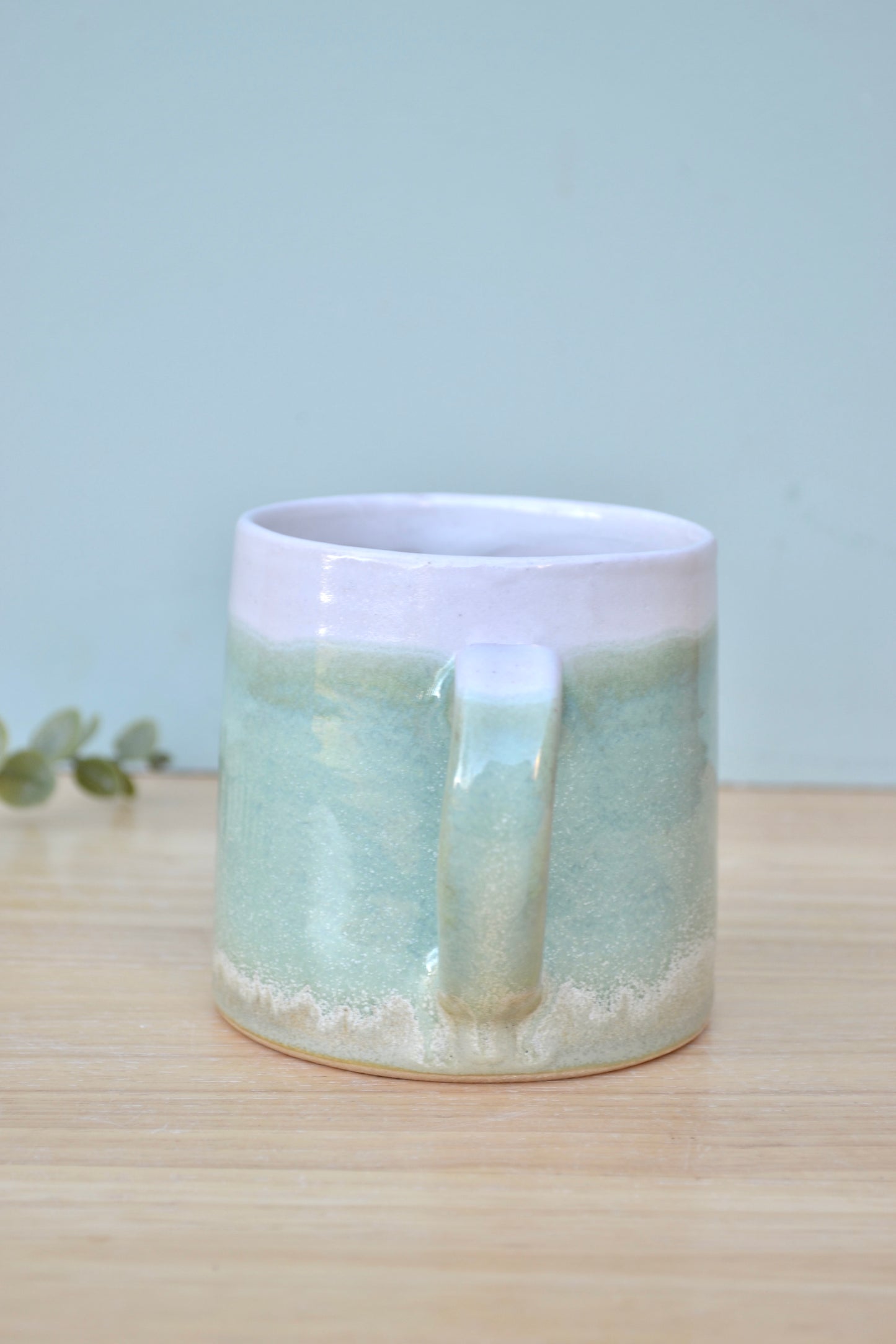 Mug- green and white