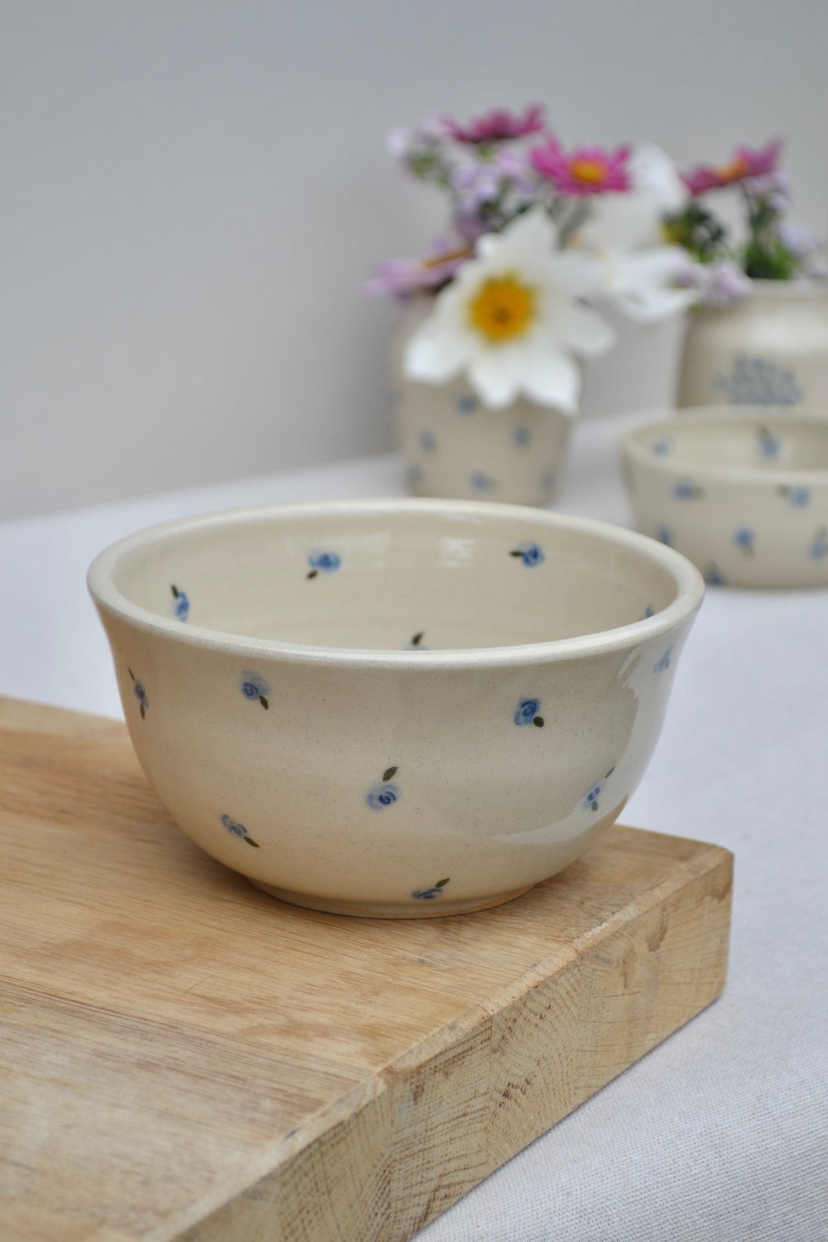 Cereal Bowl- Blue Floral