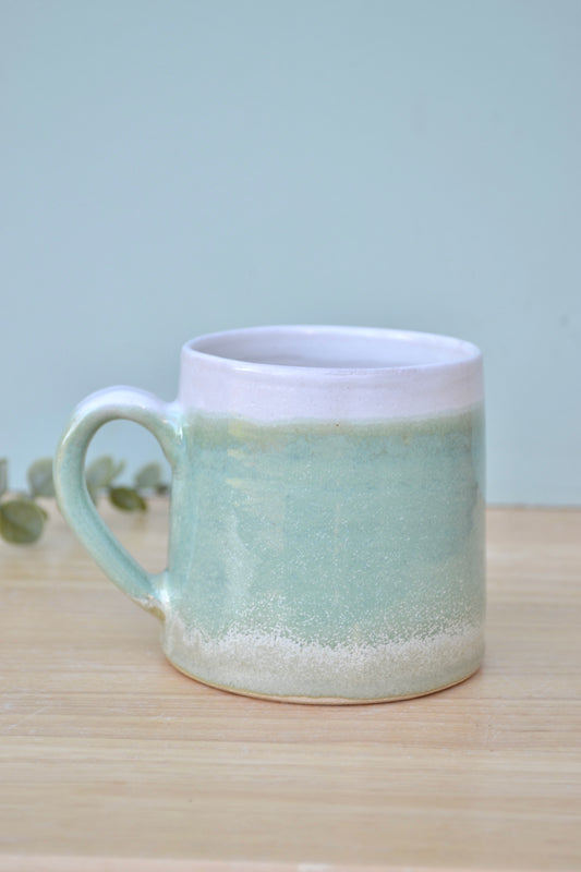 Mug- green and white