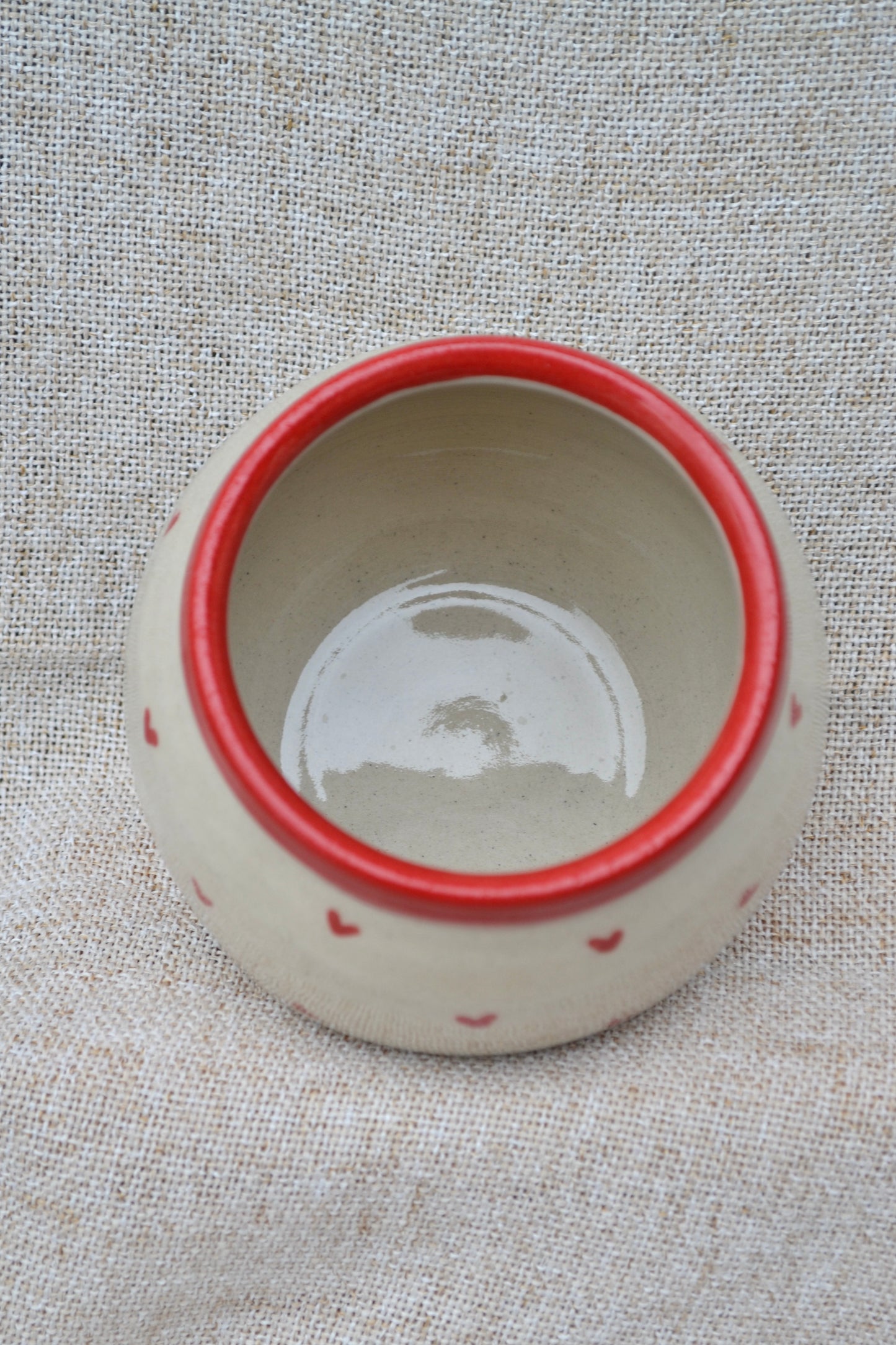 *Pre-Order* Salt Pig and Spoon Set- Red Hearts