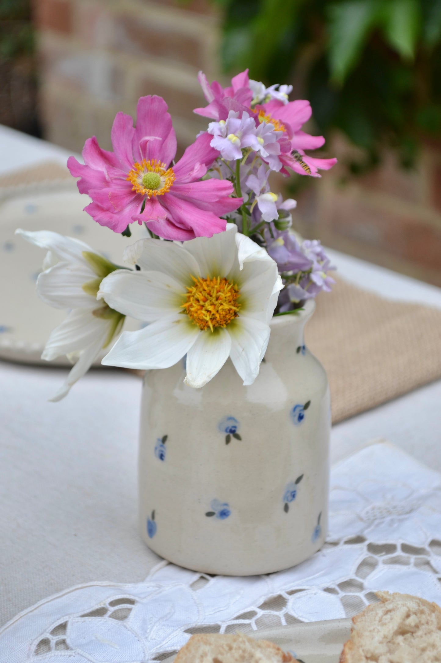 Bud Vase- Blue Floral