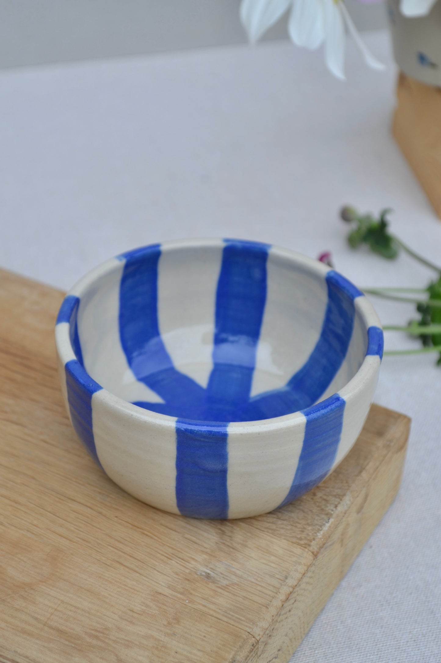 Dipping Bowl- Blue Stripe