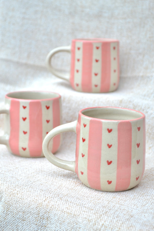 *Pre Order* Espresso Cup- Valentines Stripe