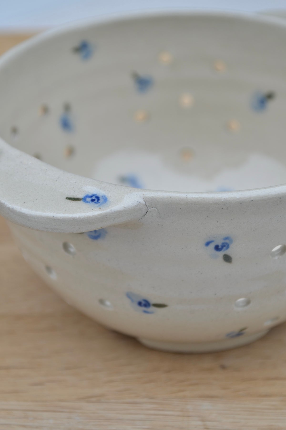 Berry Bowl- Blue Floral *Seconds*