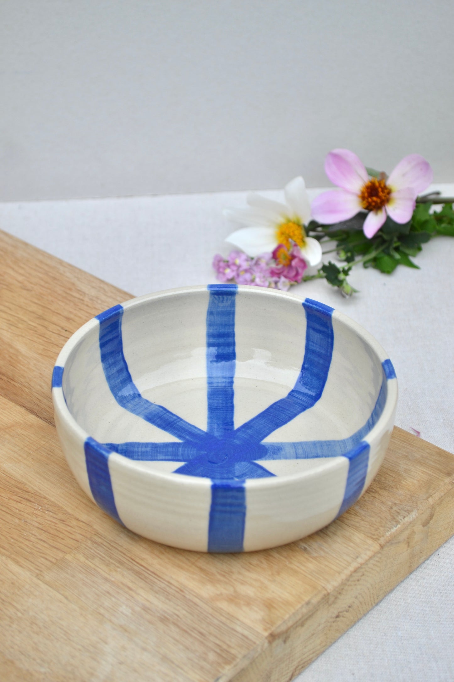 Pasta Bowl- Blue Stripe