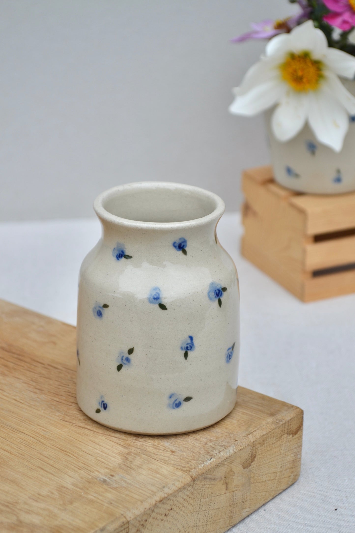 Bud Vase- Blue Floral