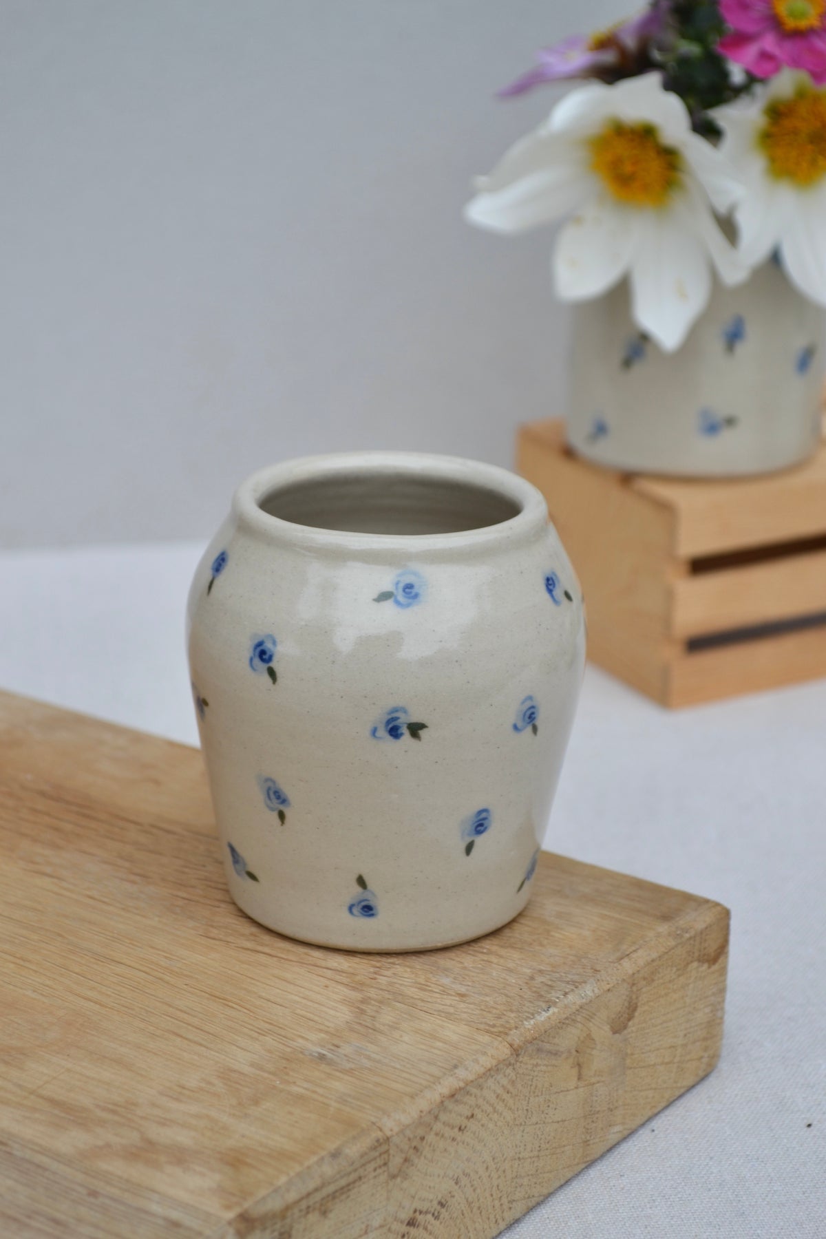 Bud Vase- Blue Floral