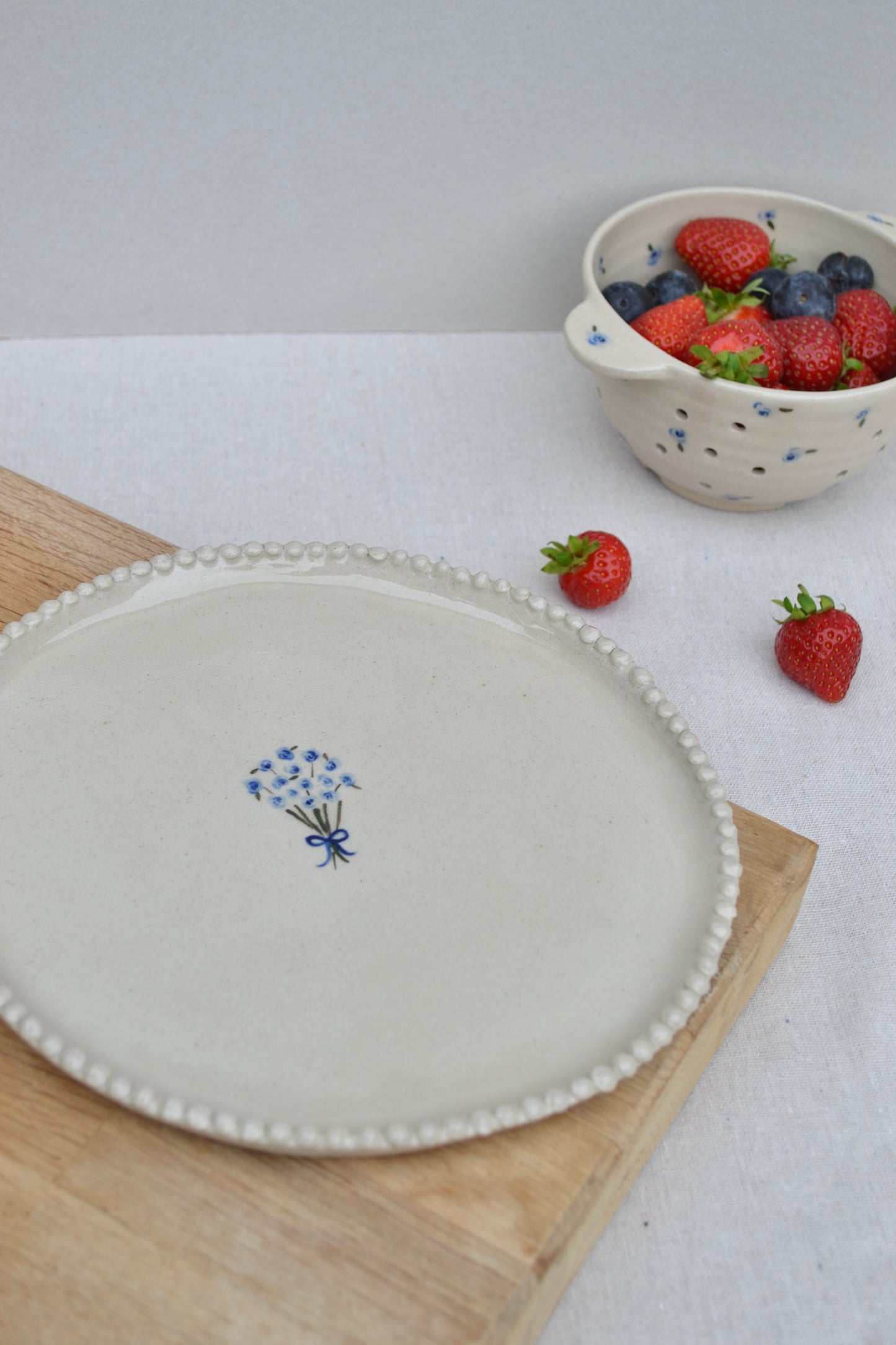 Small Dinner Plate- Blue Bouquet