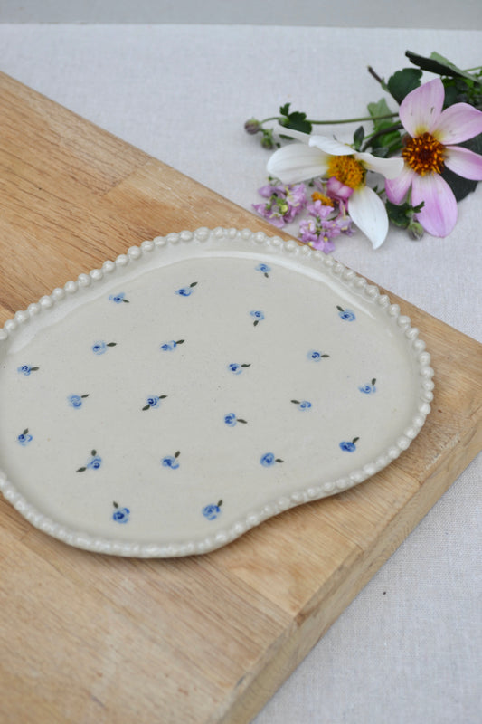 Small Plate- Blue Floral