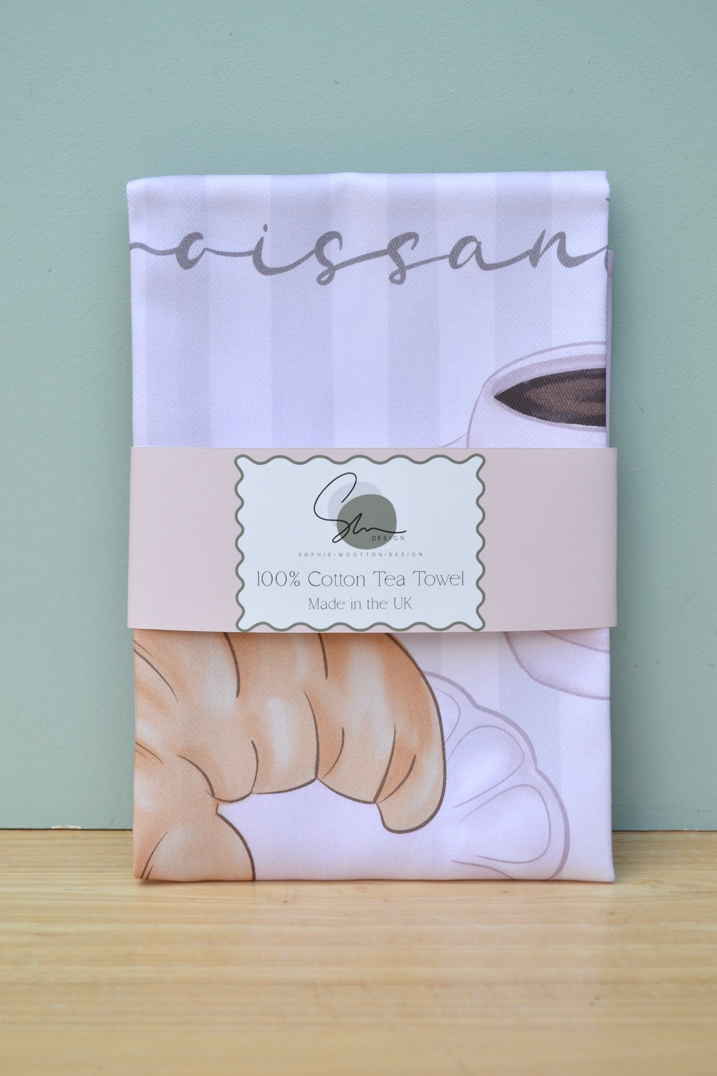 'Coffee & Croissant' Tea Towel