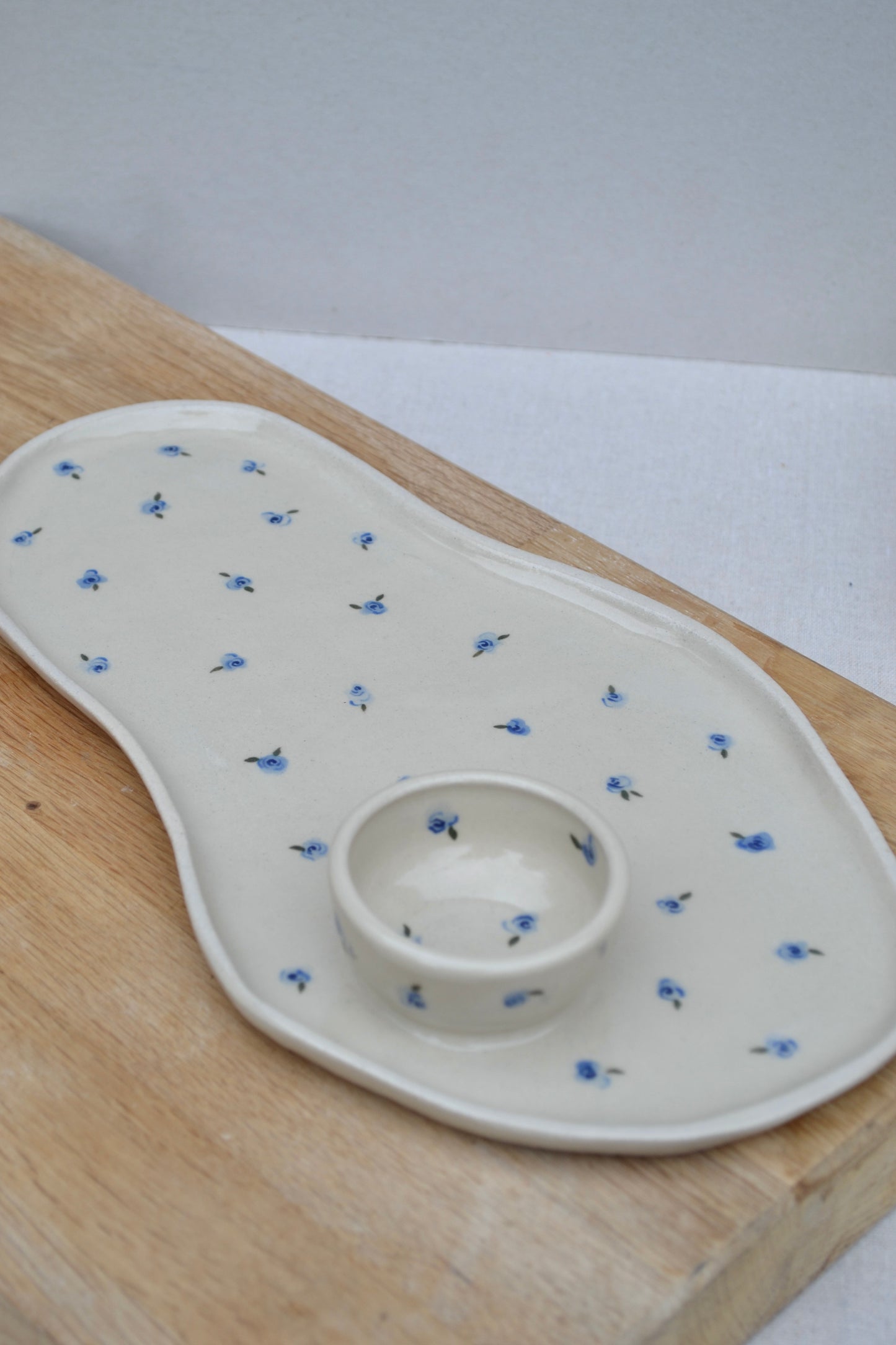Serving Platter- Blue Floral