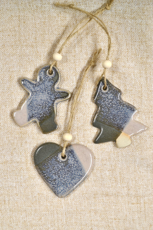 Christmas Tree Decorations- pink and grey