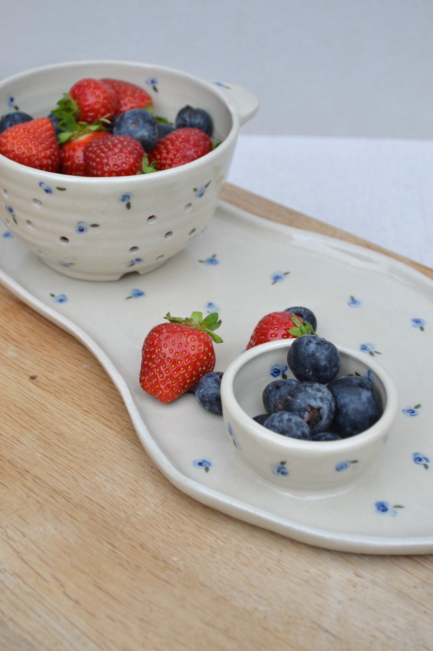Serving Platter- Blue Floral