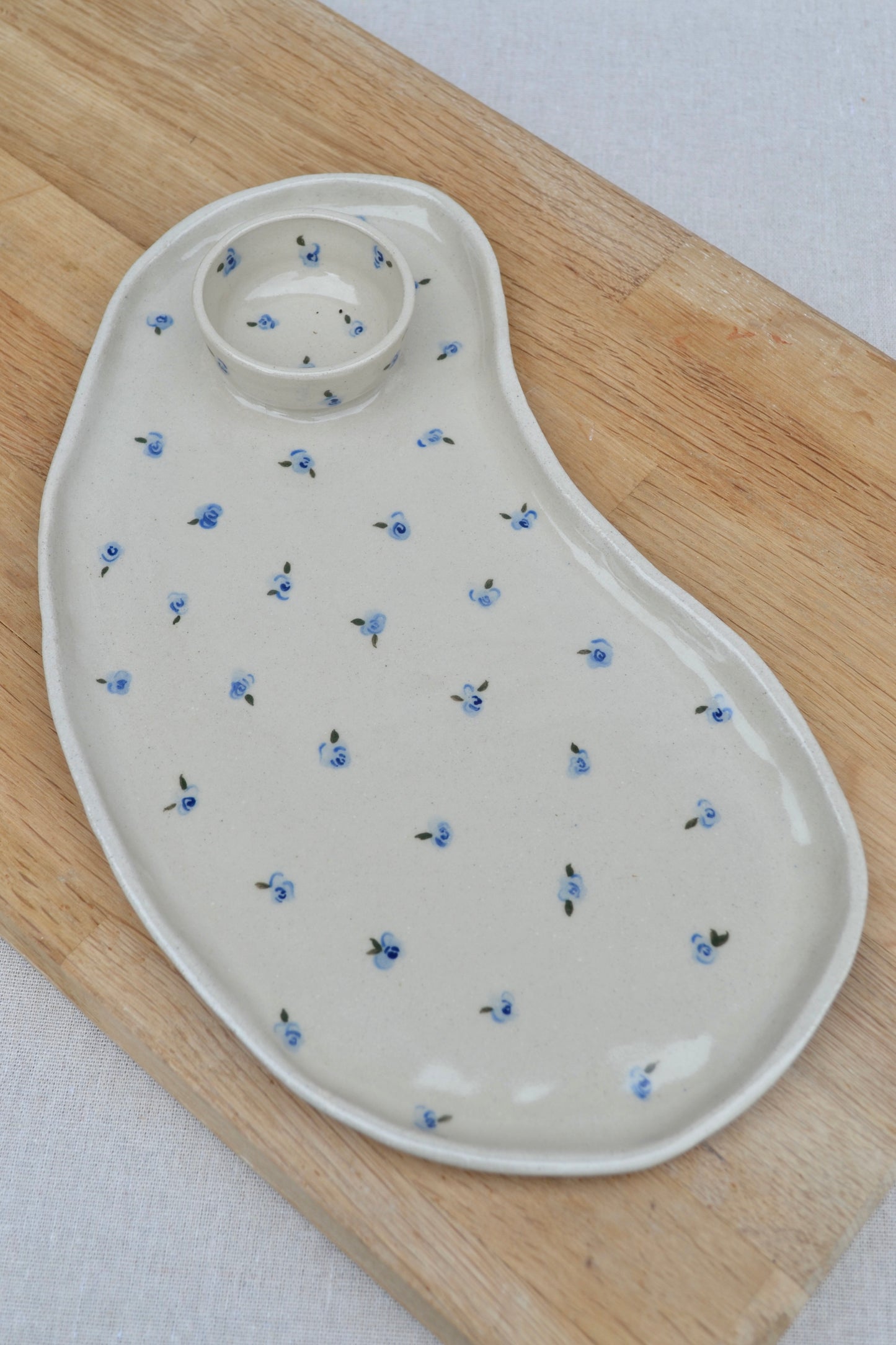 Serving Platter- Blue Floral