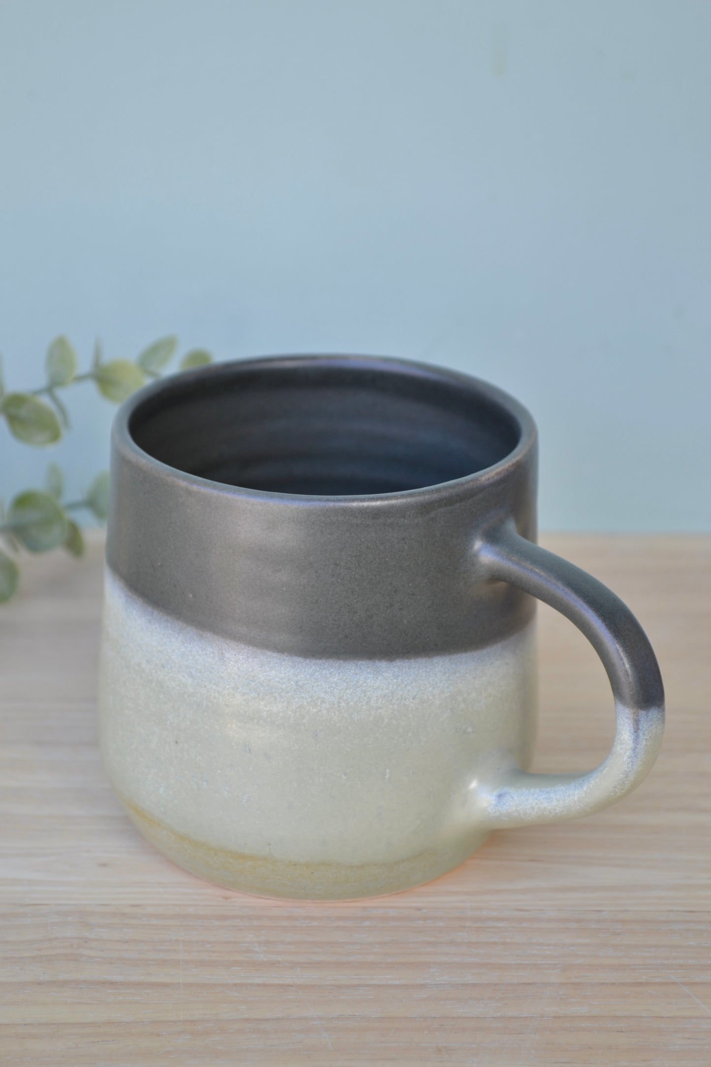 Mug- Charcoal and Apple Blossom