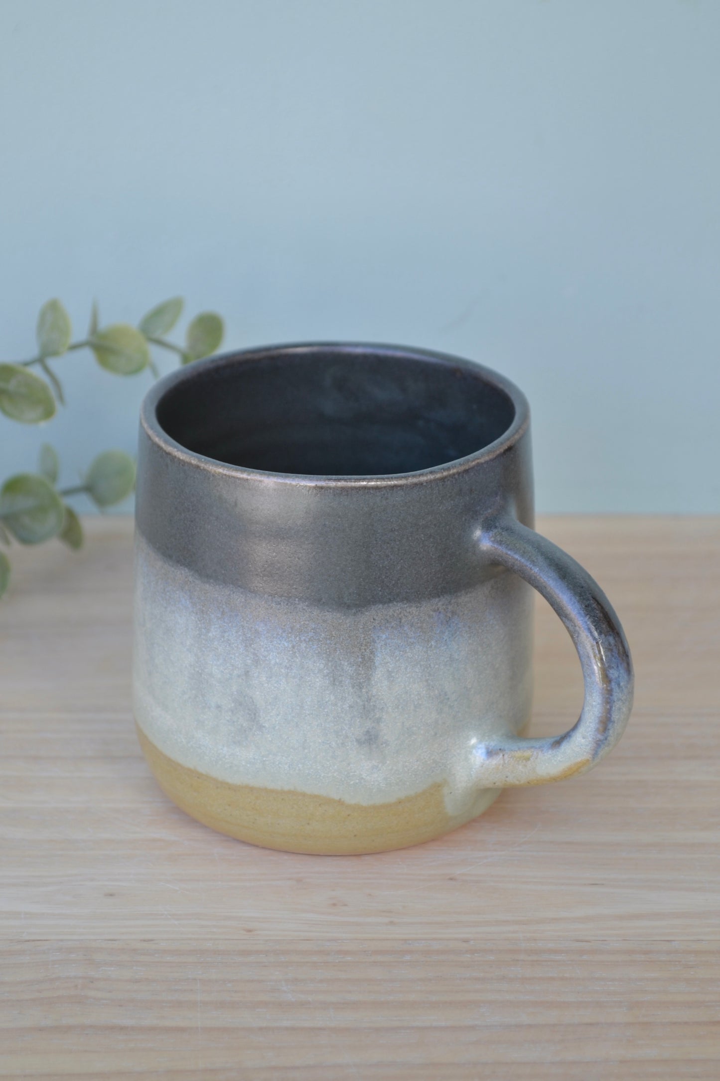 Mug- Charcoal and Apple Blossom