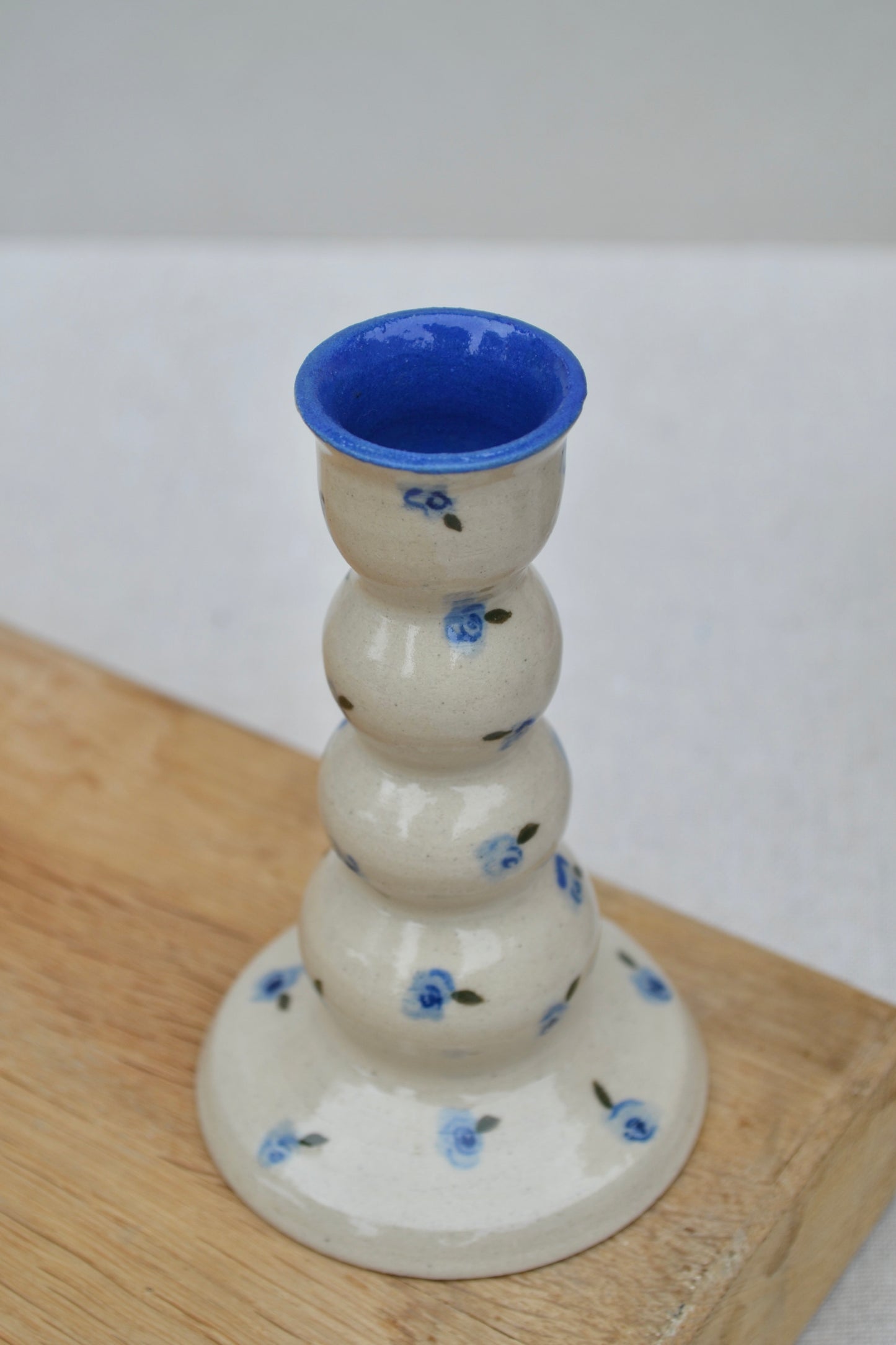 Candlesticks- Blue Floral