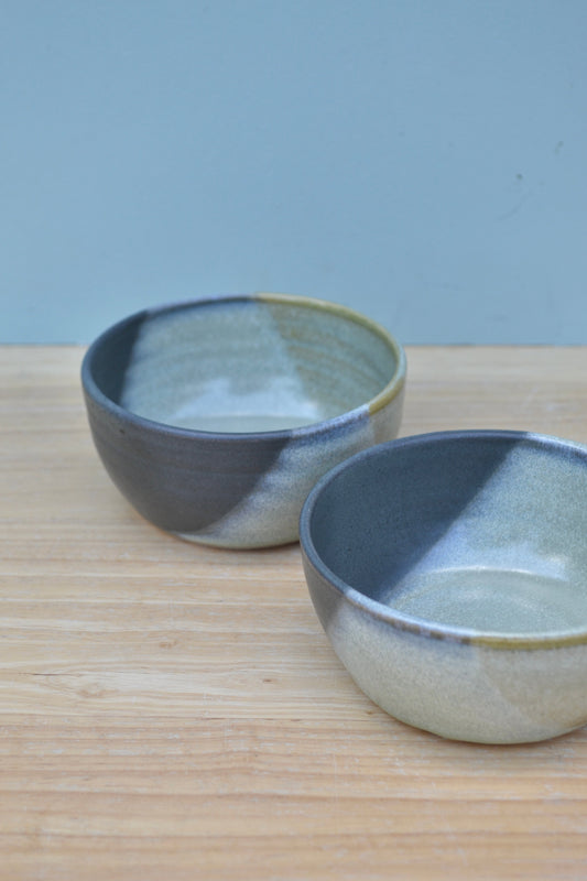 Dipping Bowl- Charcoal and Green