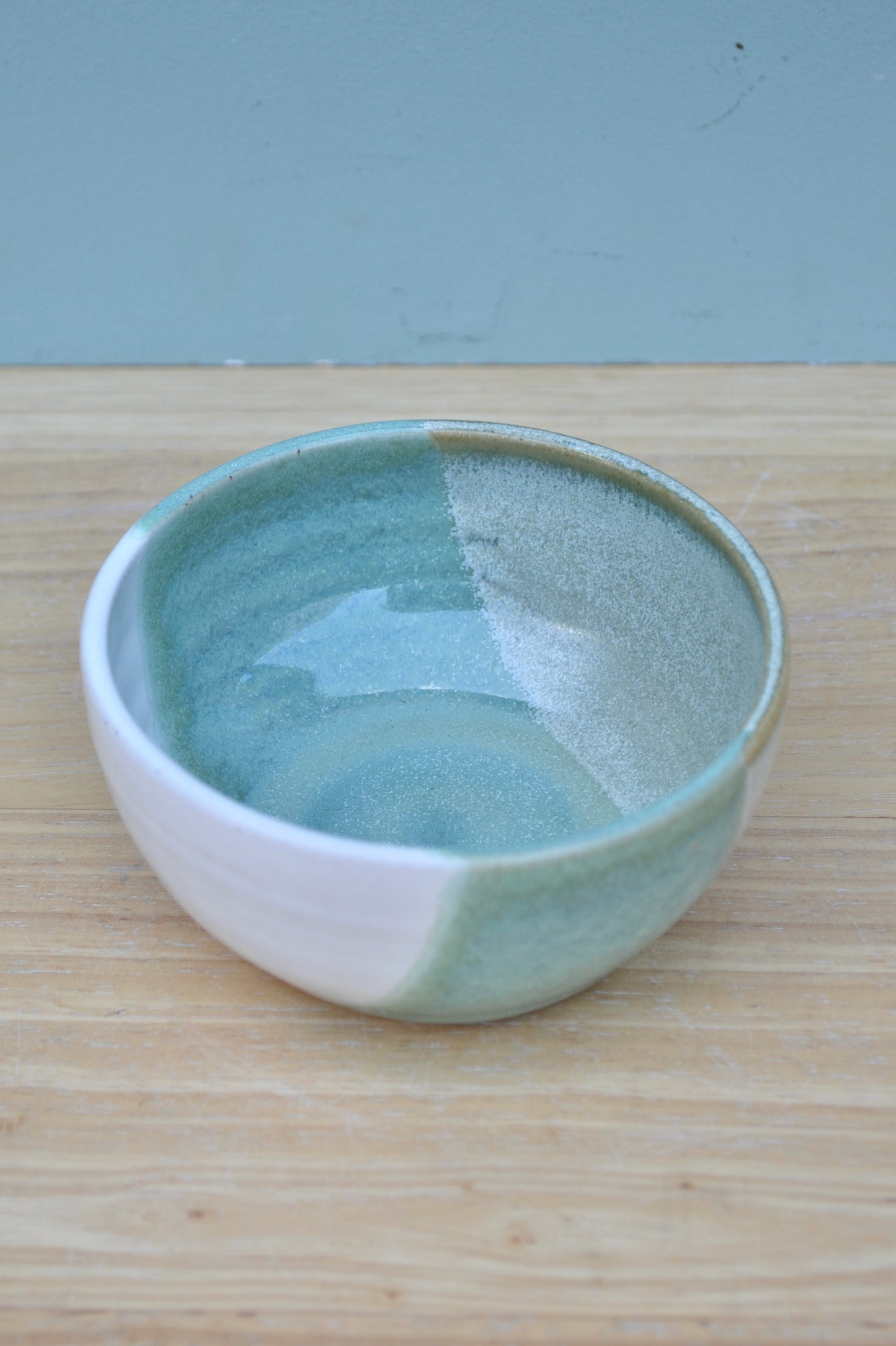 Dipping Bowl- Green and White