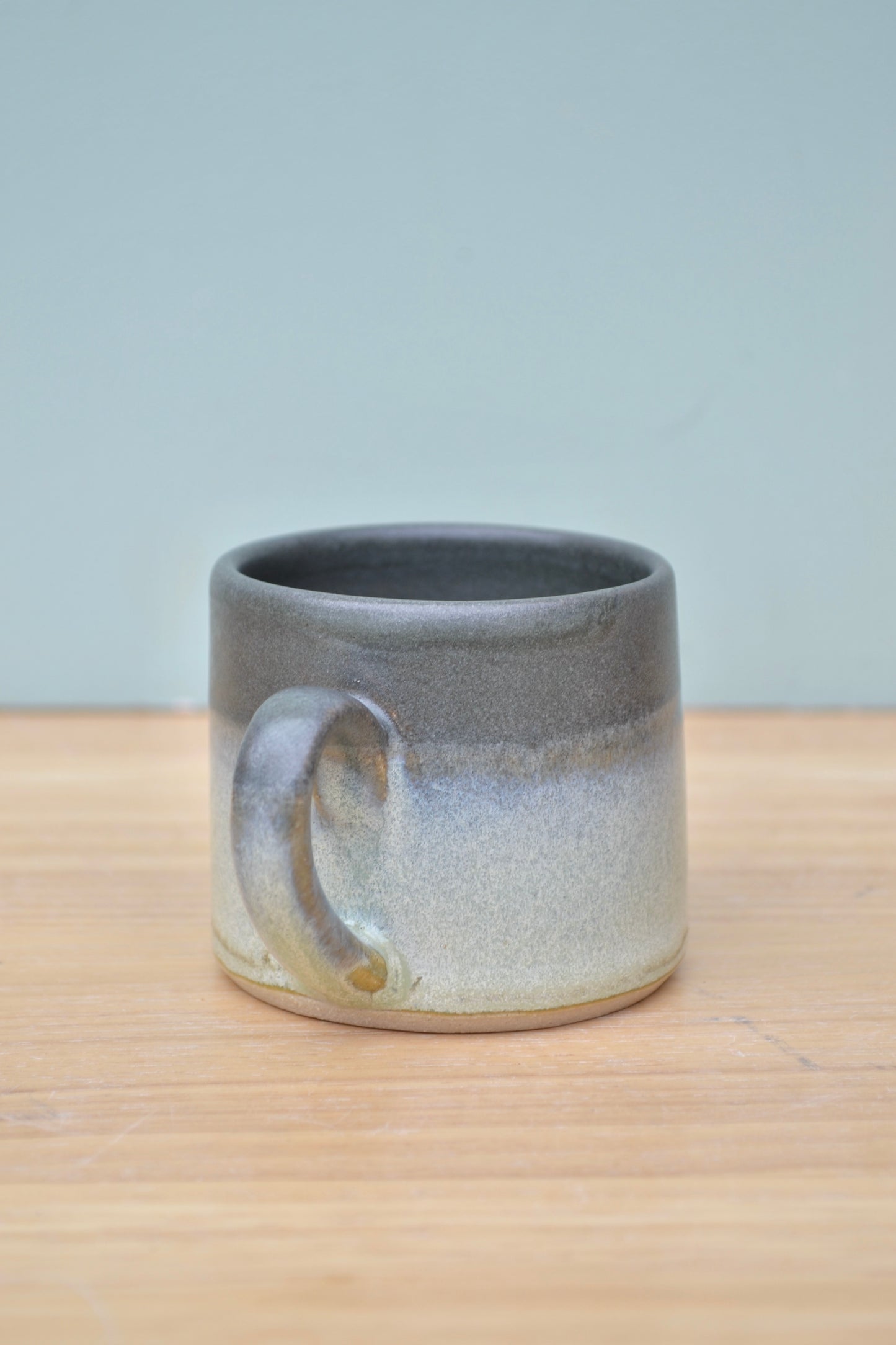 Espresso Cup- Charcoal and Apple Blossom