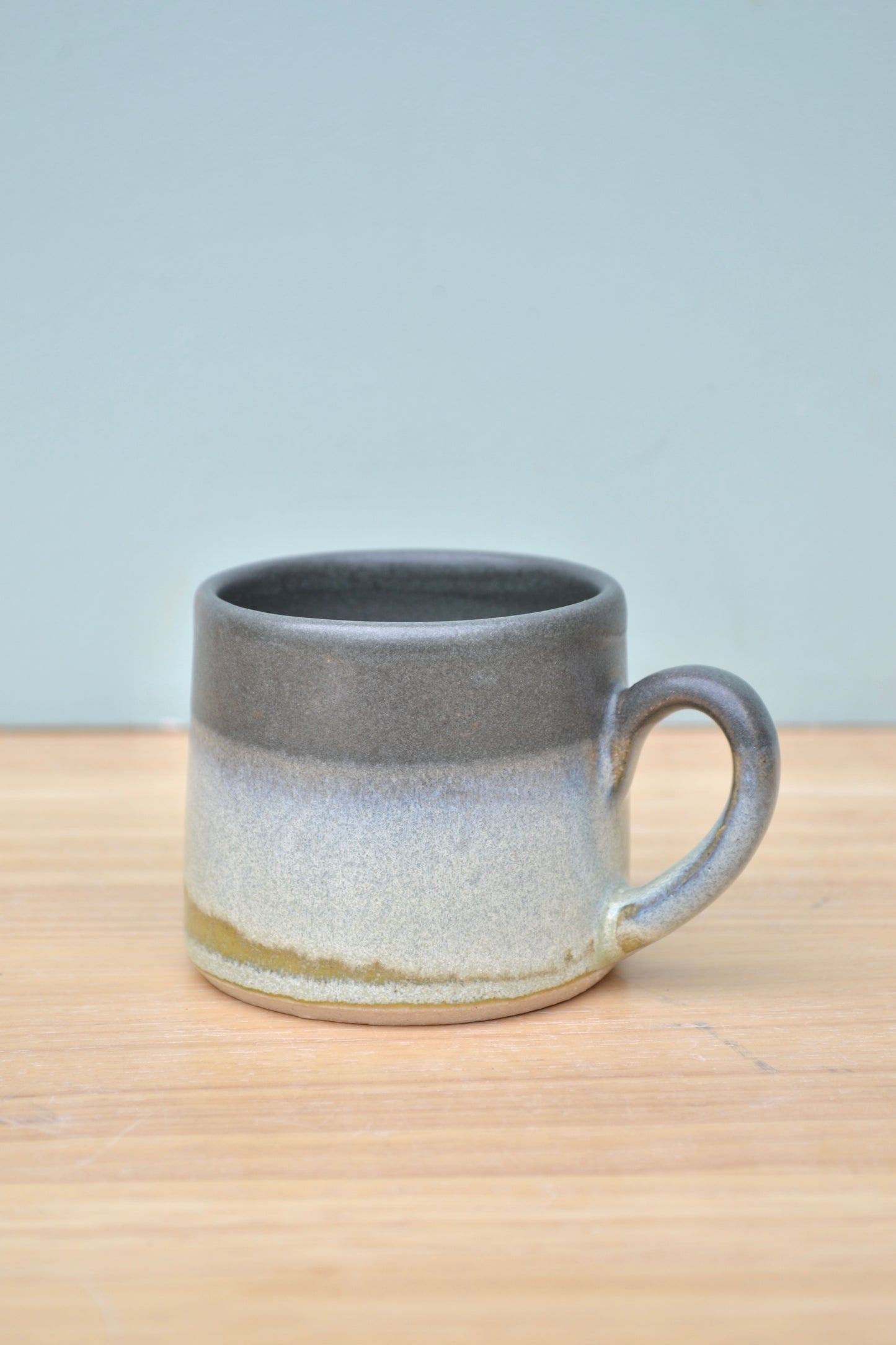 Espresso Cup- Charcoal and Apple Blossom