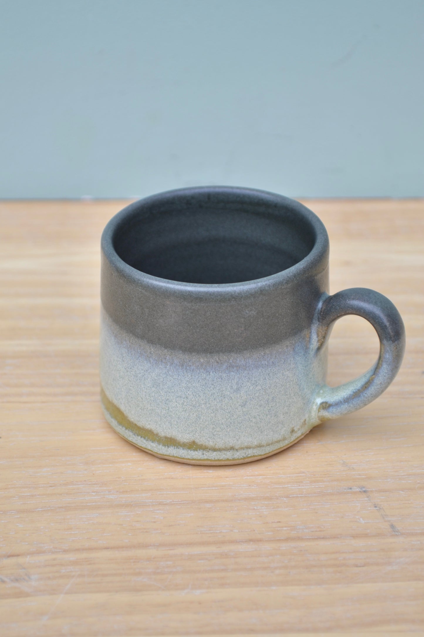 Espresso Cup- Charcoal and Apple Blossom