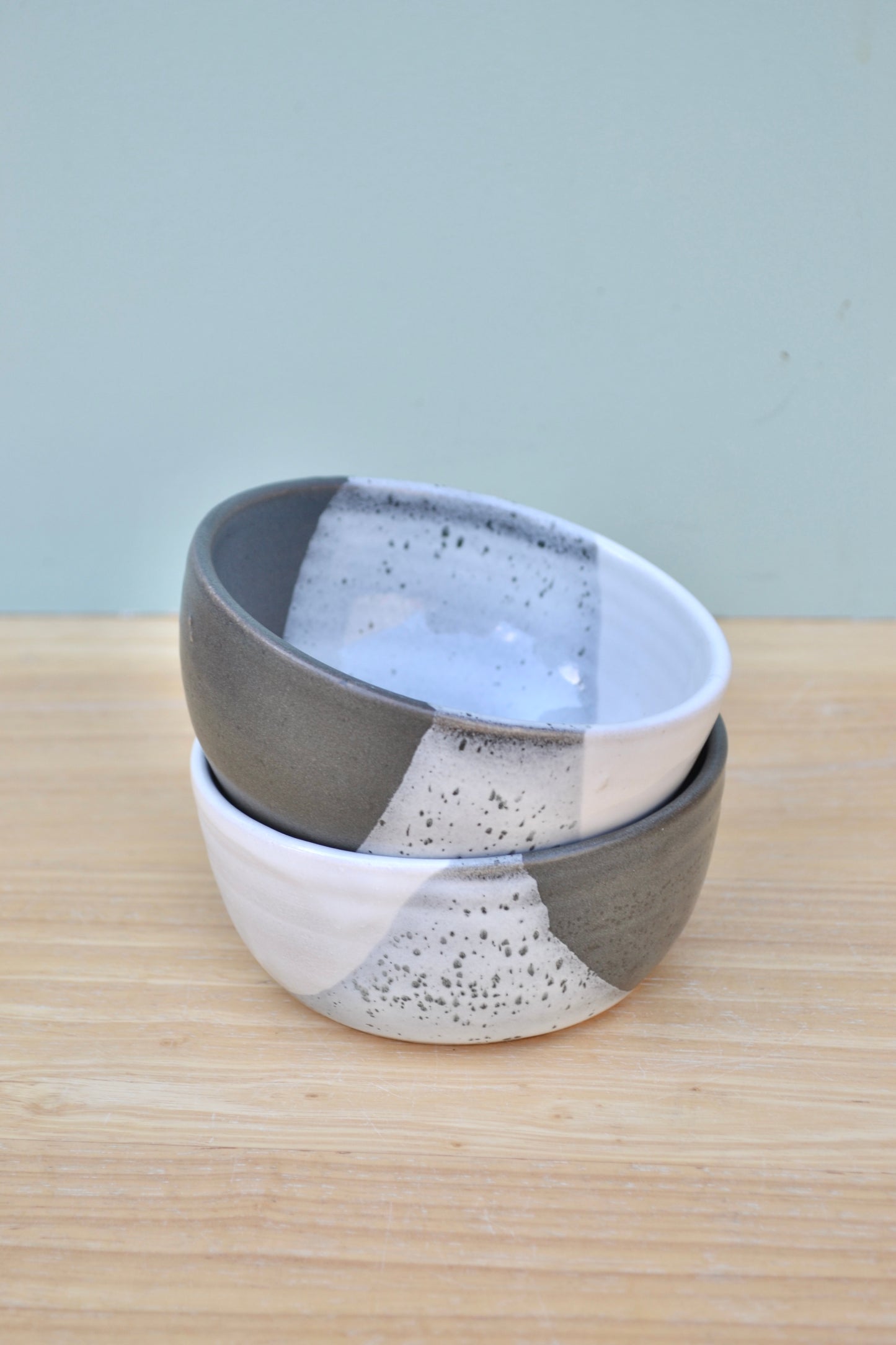 Dipping Bowl- Charcoal and white