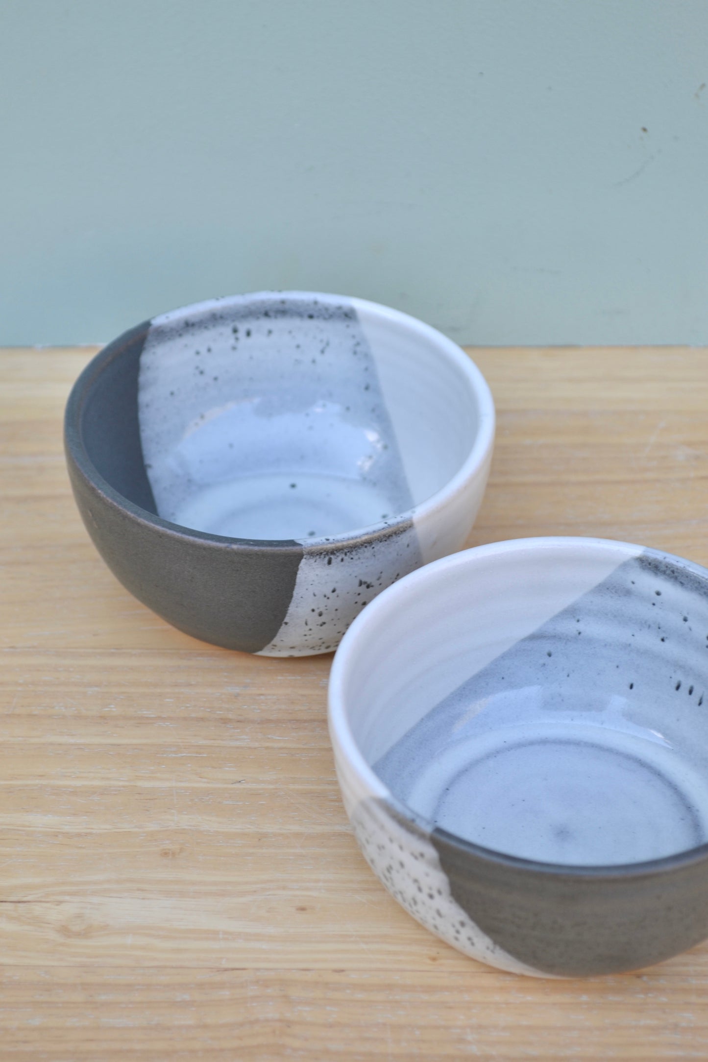 Dipping Bowl- Charcoal and white