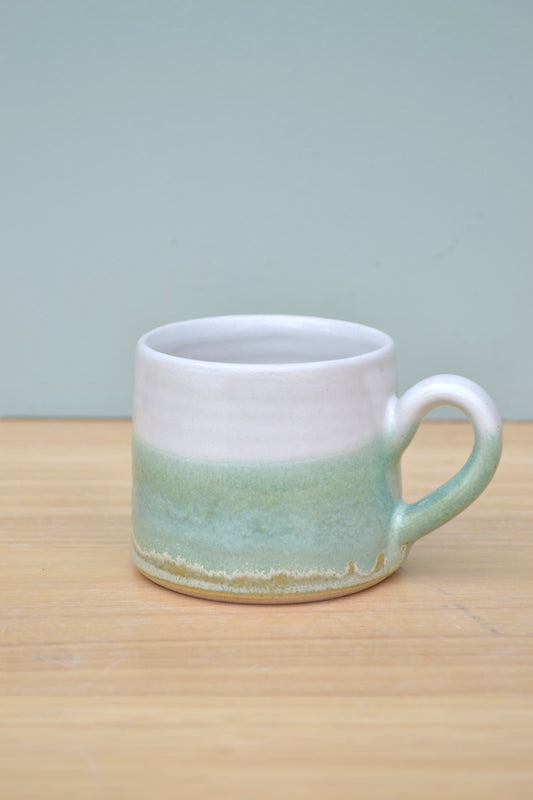 Espresso Cup- Apple Blossom and White