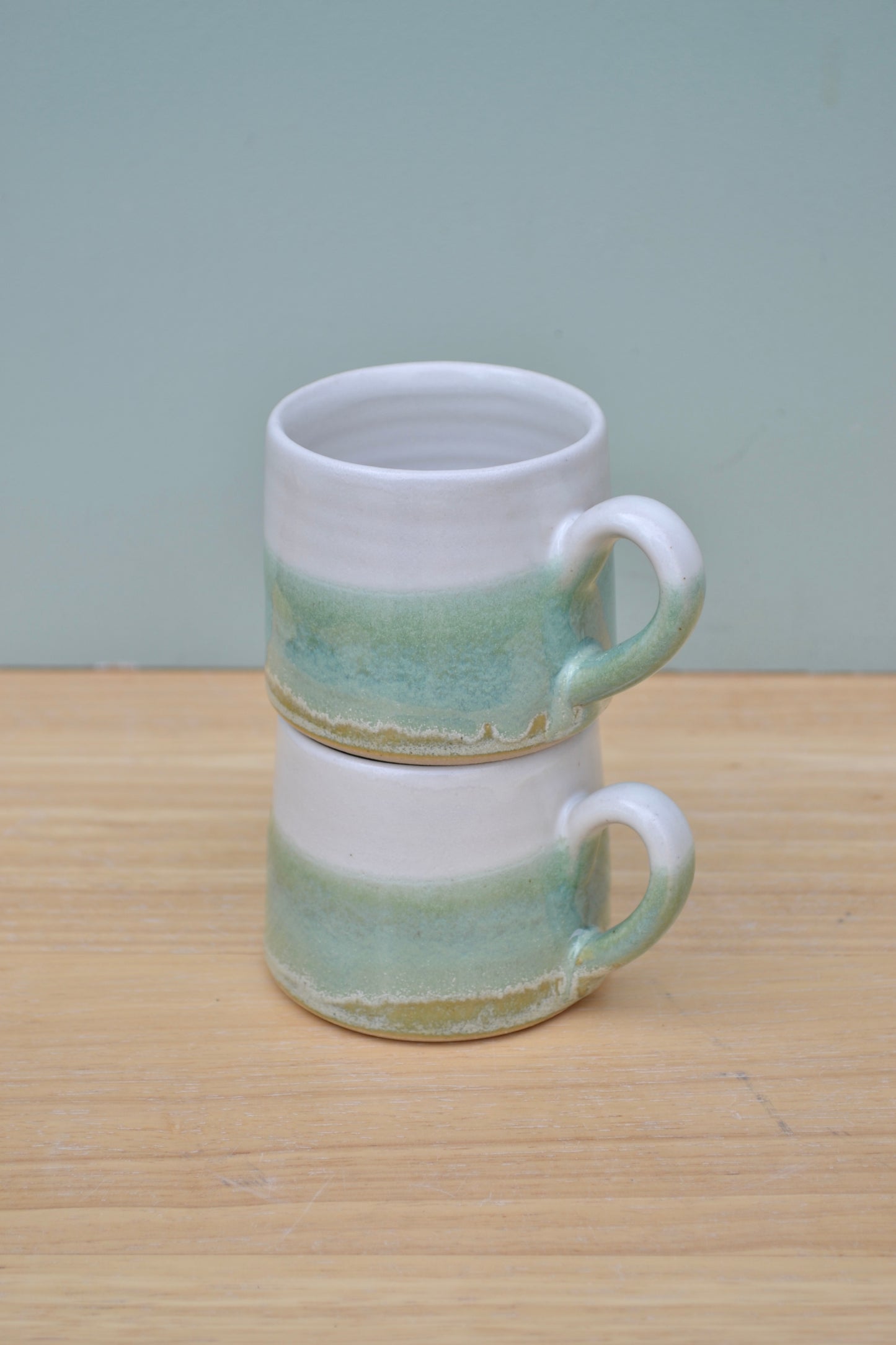 Espresso Cup- Apple Blossom and White