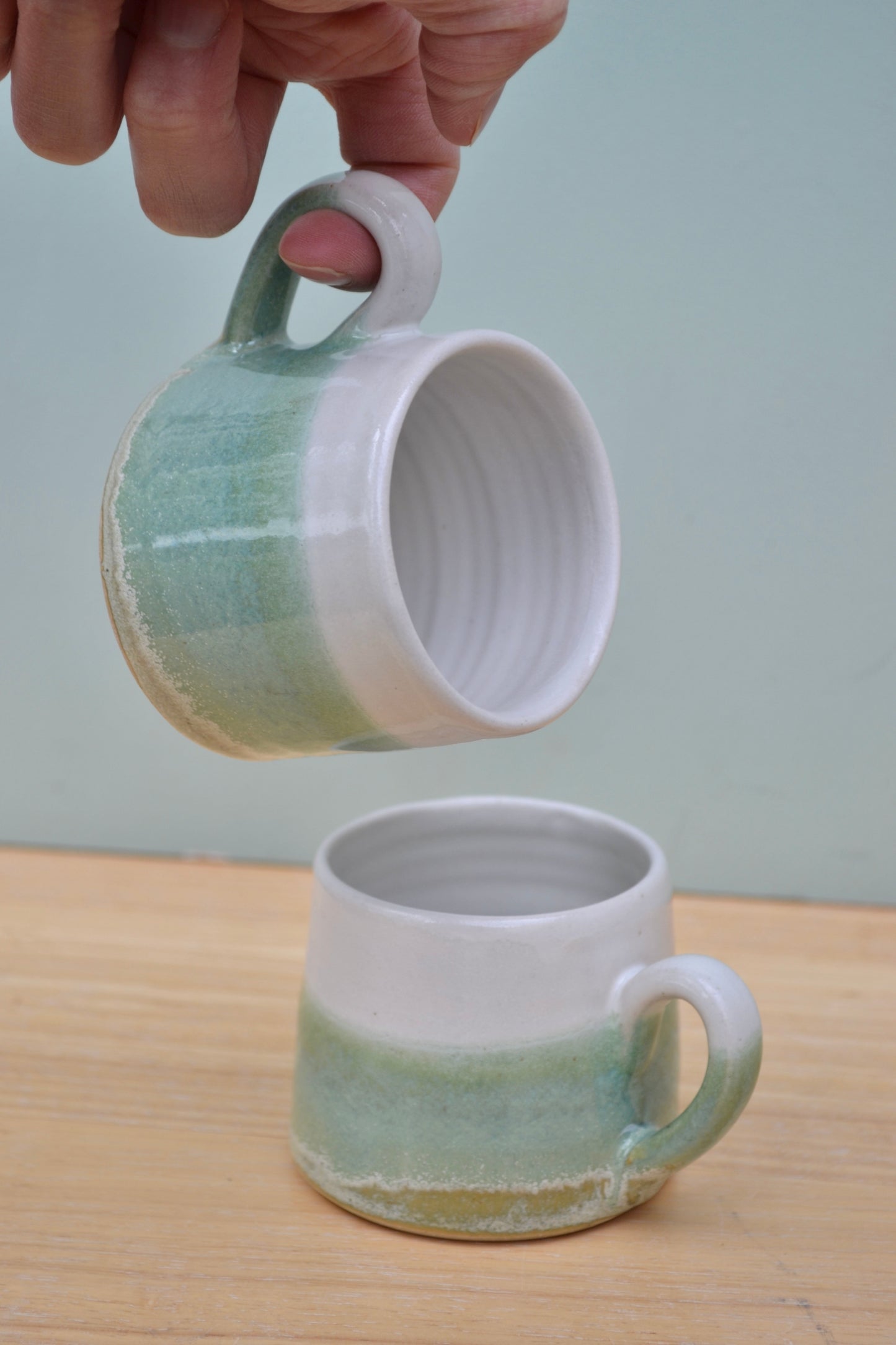 Espresso Cup- Apple Blossom and White