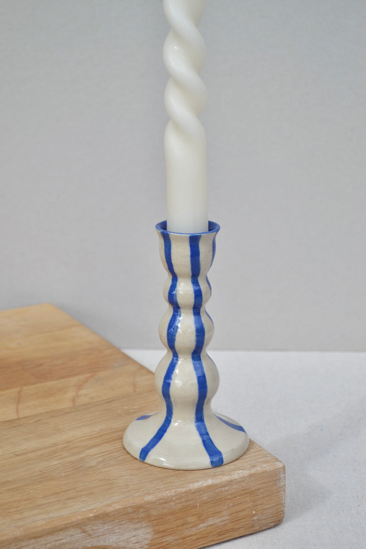 Candlesticks- Blue Stripe