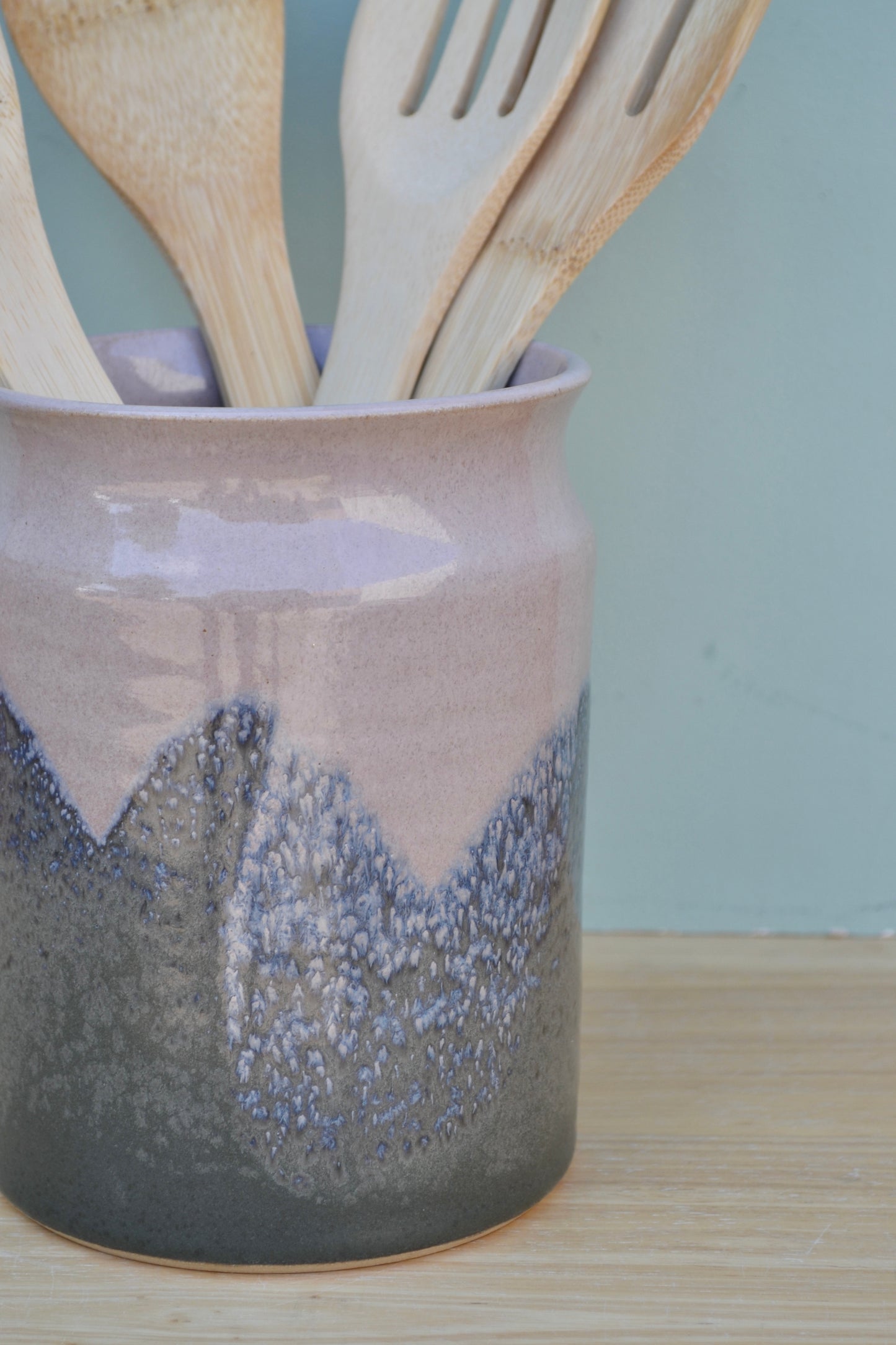 Utensil Holder- Charcoal Blush