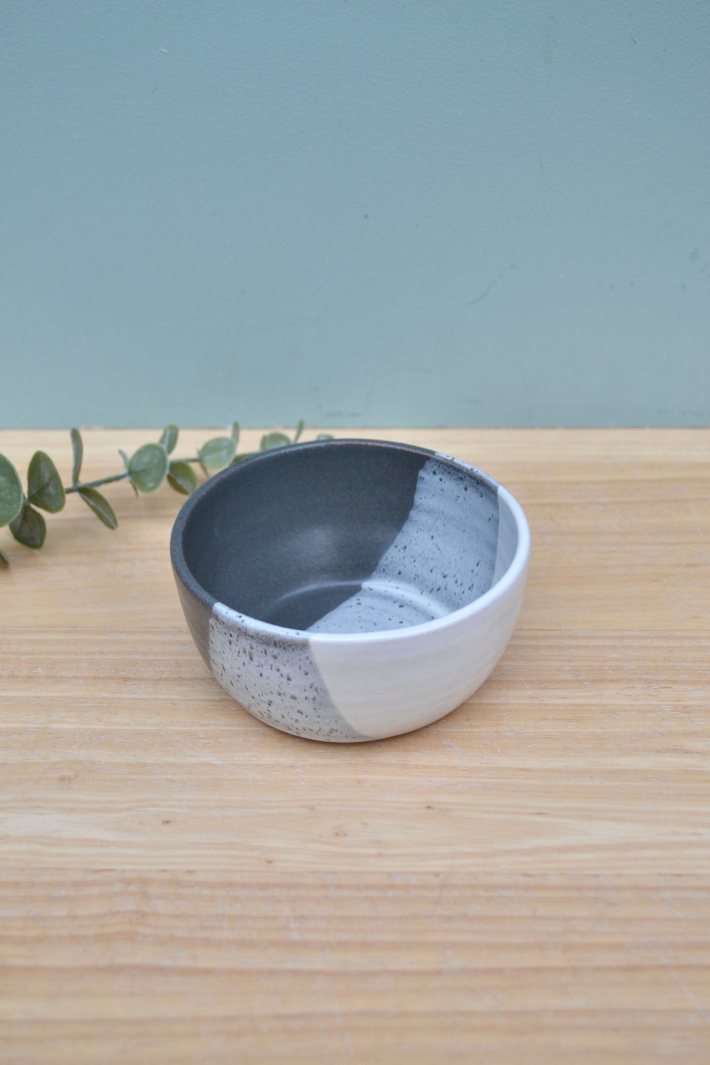 Dipping Bowl- Charcoal and white