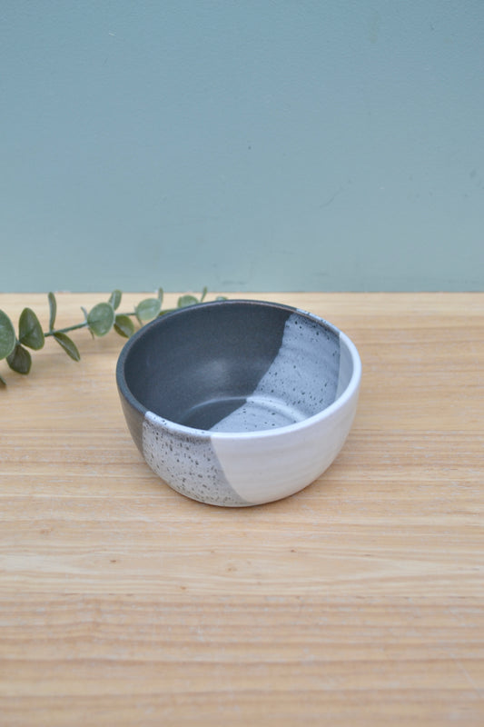 Dipping Bowl- Charcoal and white