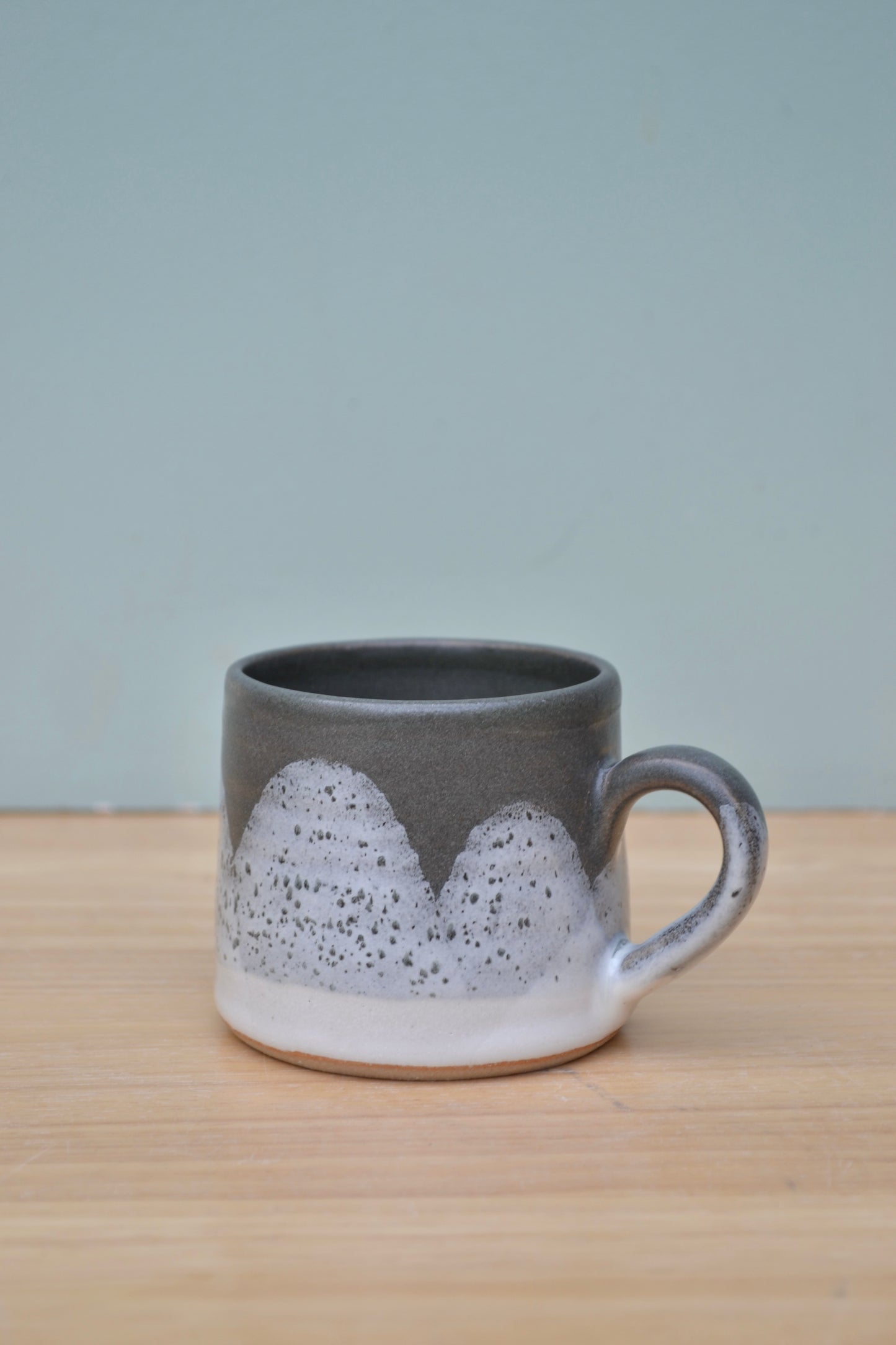 Espresso Cup- Charcoal and White