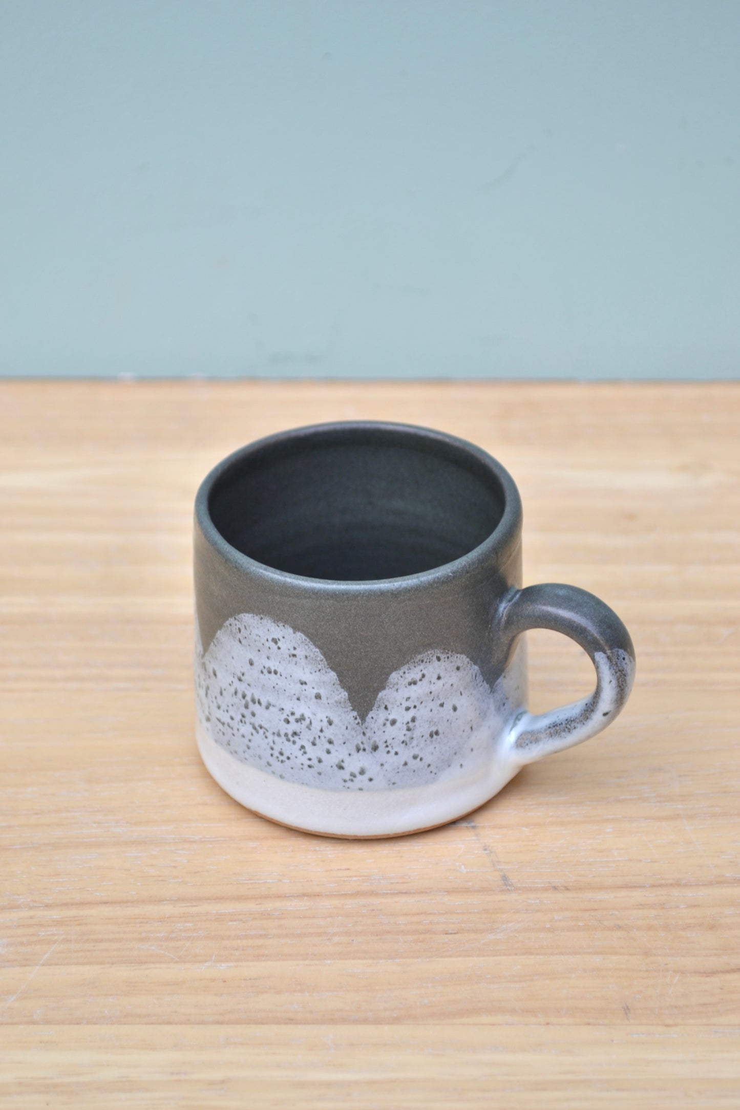 Espresso Cup- Charcoal and White