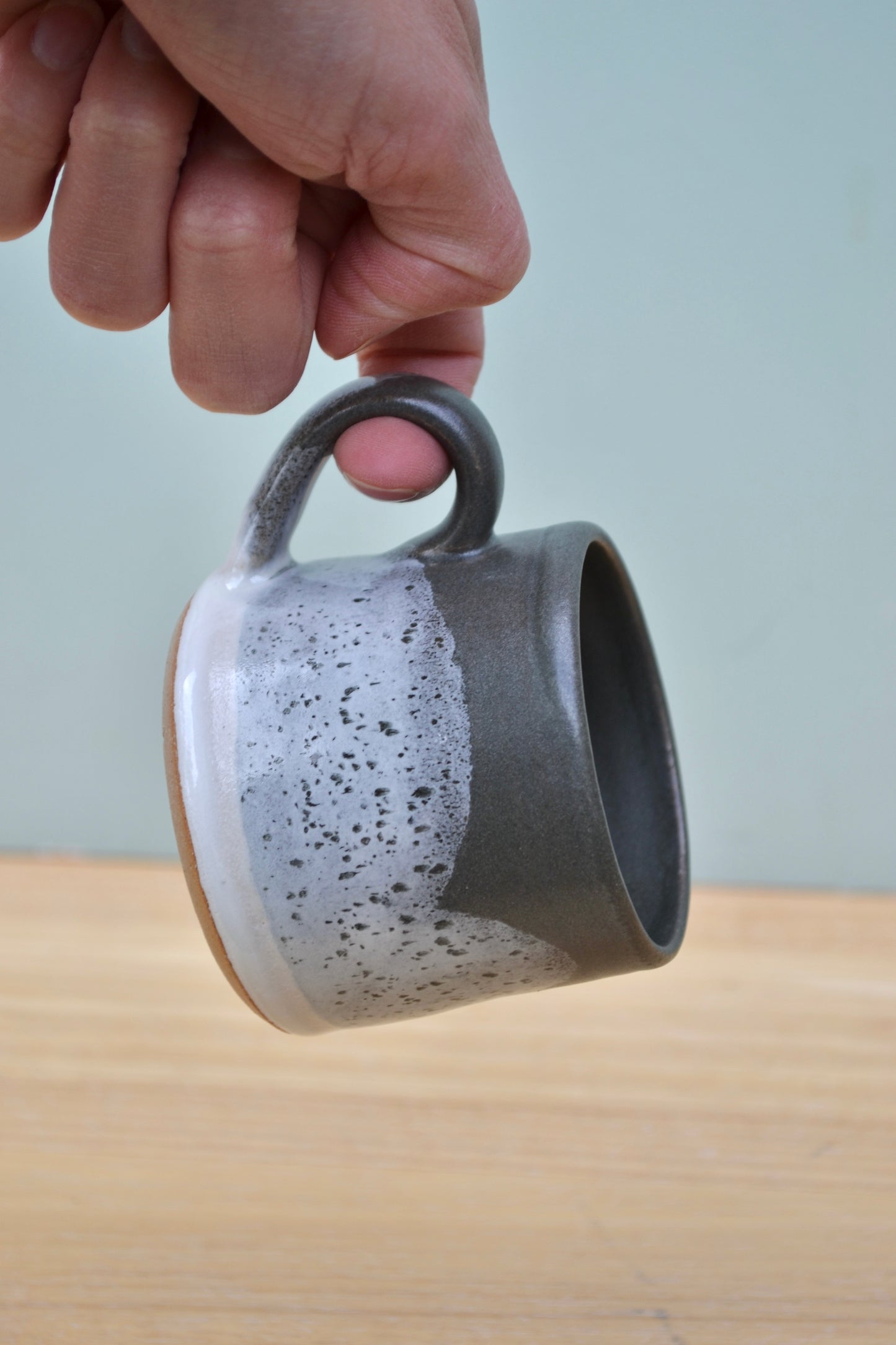Espresso Cup- Charcoal and White