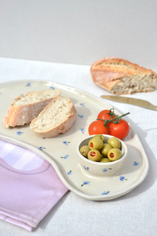 Serving Platter- Blue Floral