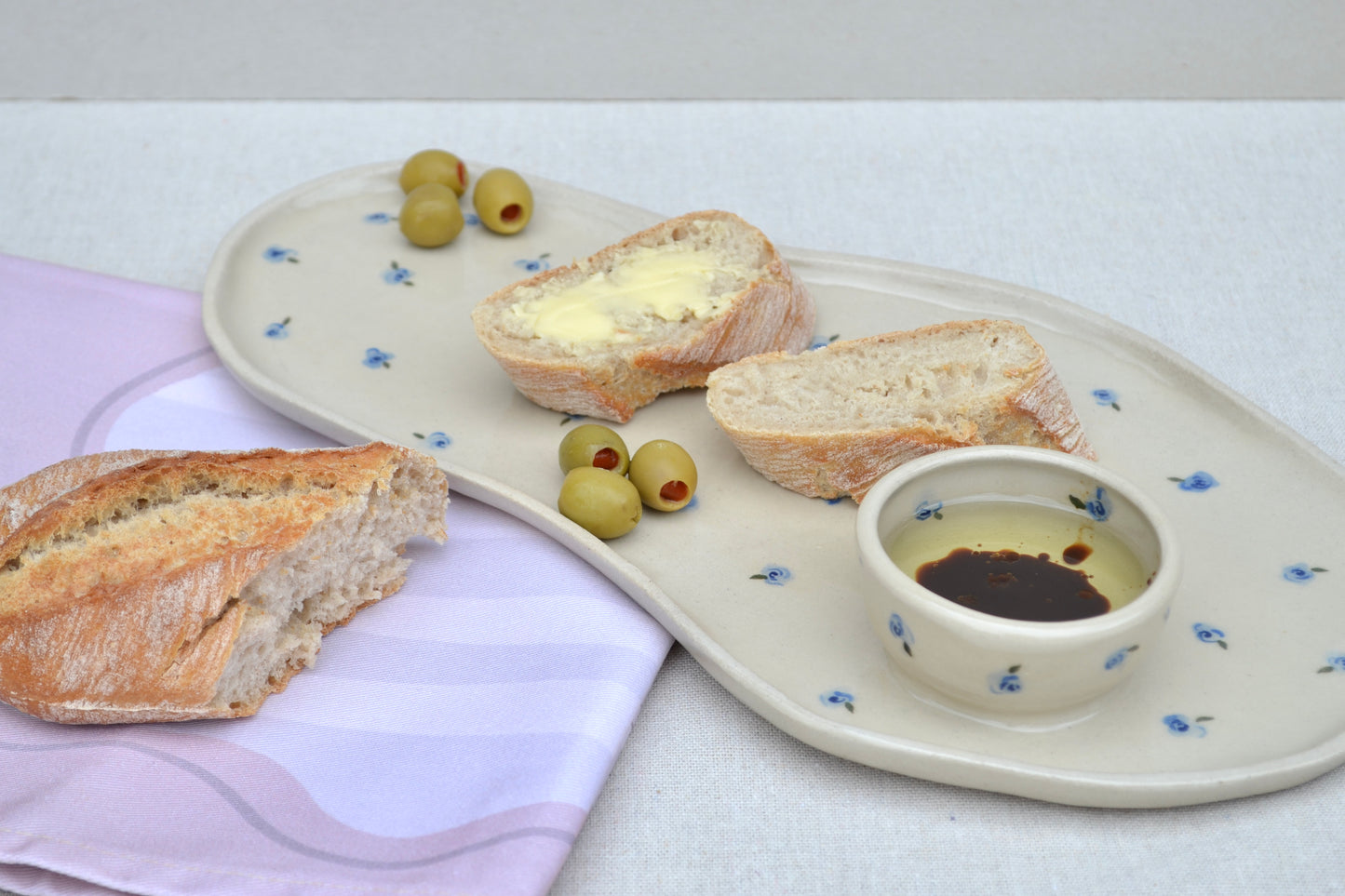 Serving Platter- Blue Floral