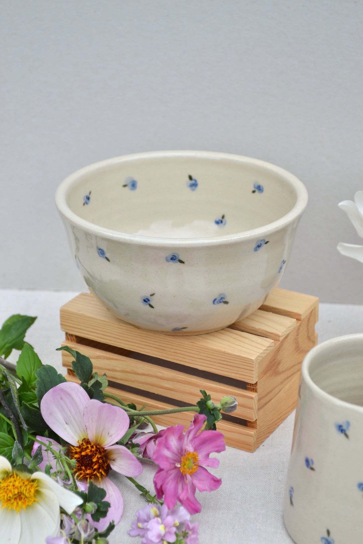 Cereal Bowl- Blue Floral