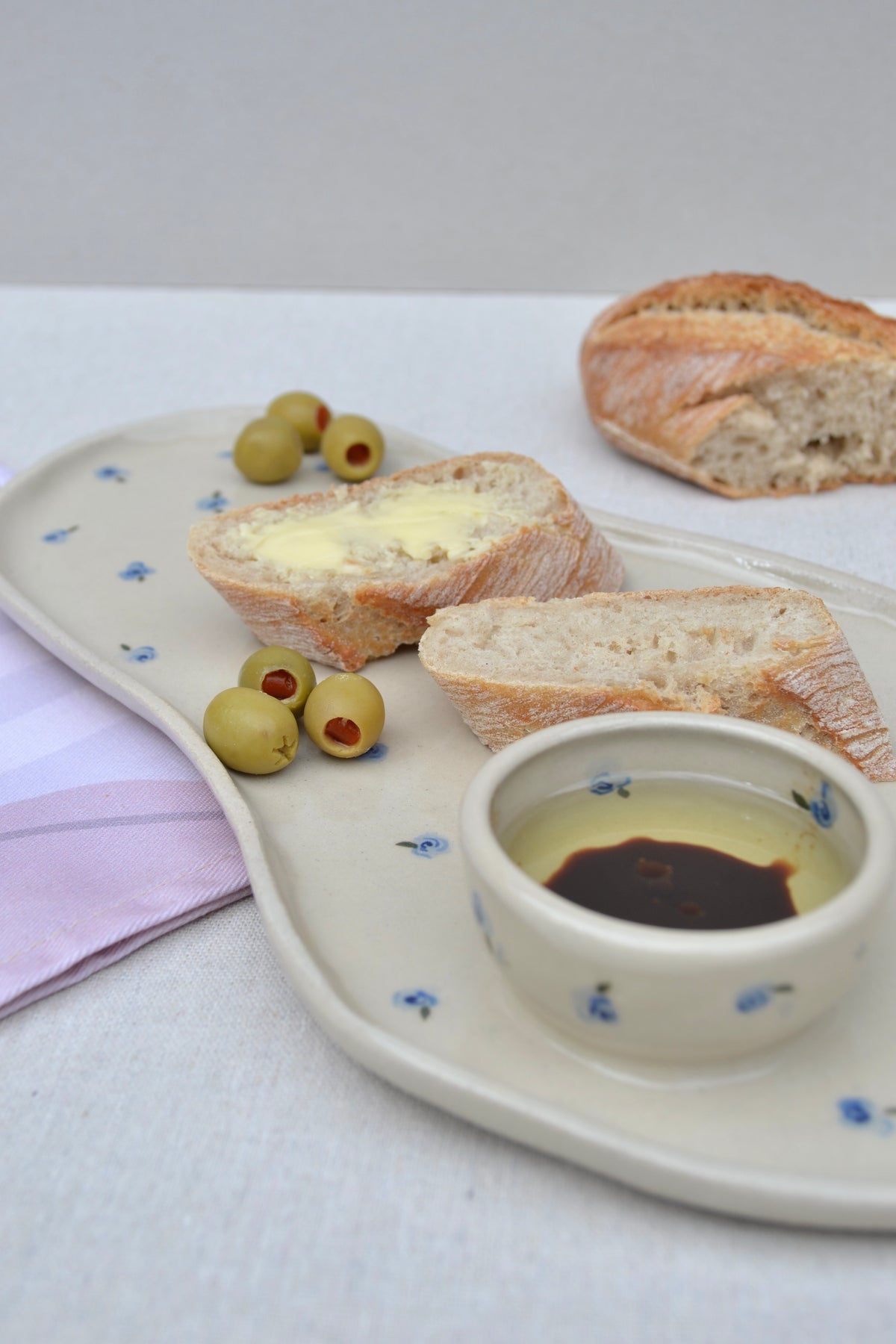 Serving Platter- Blue Floral