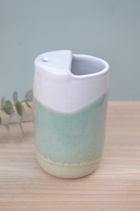 Travel Cup- Apple Blossom and White