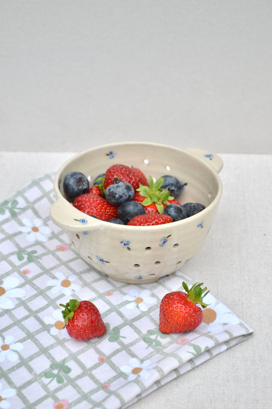 Berry Bowl- Blue Floral *Seconds*