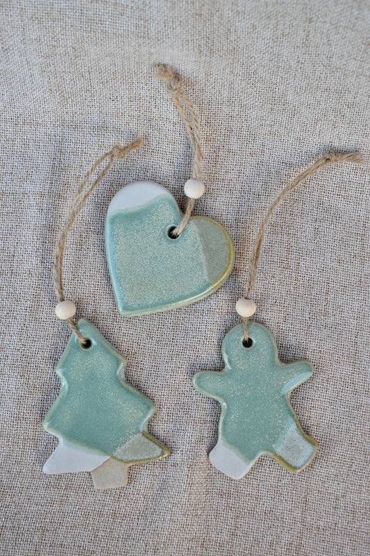 Christmas Tree Decoration- green and white