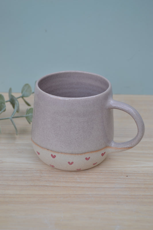 Heart mug- Dusty Pink