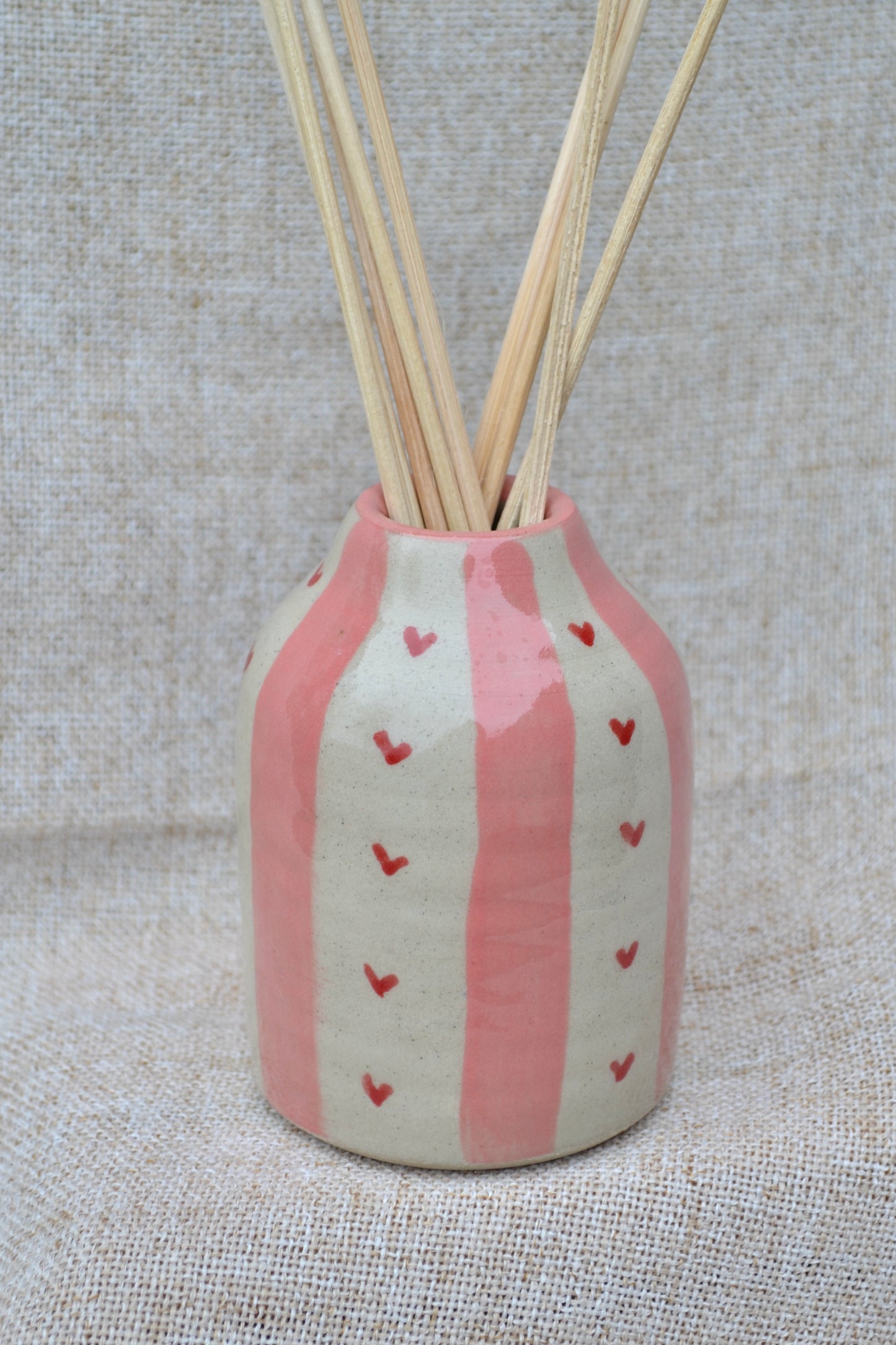 Diffuser Vase- Valentines Stripe