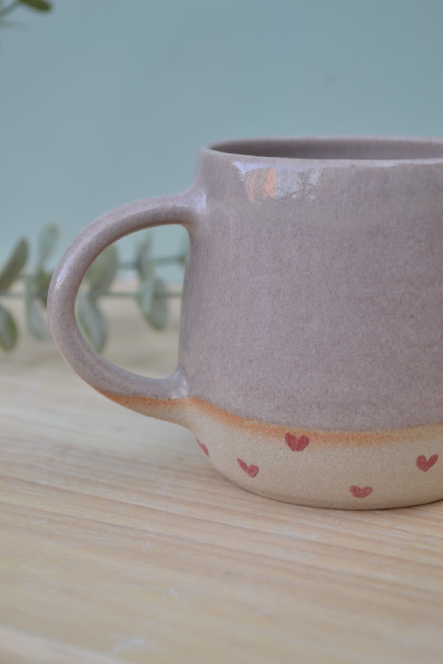 Heart mug- Dusty Pink